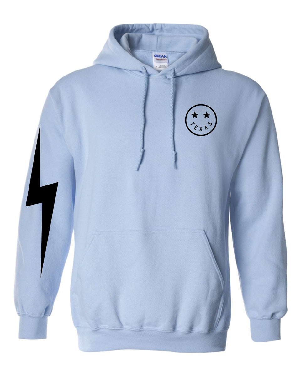 LIGHTNING SMILEY HOODIE BLUE